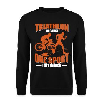 Triathlon - Unisex Pullover - Schwarz - Vorne - Alina (178cm) & Michal (187cm)