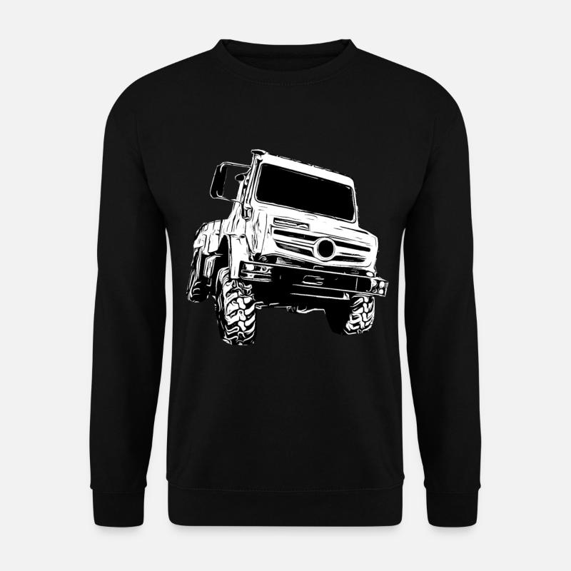 Unimog , Nutzfahrzeug, Lkw, Unimog 406, Traktor - Unisex Pullover - Schwarz