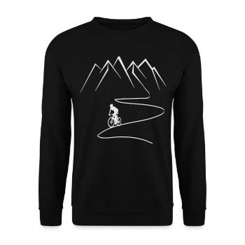 Straßenrad in Wien im Bikepark am Berg mit Kinder - Unisex Pullover - Schwarz - Vorne - Alina (178cm) & Michal (187cm)