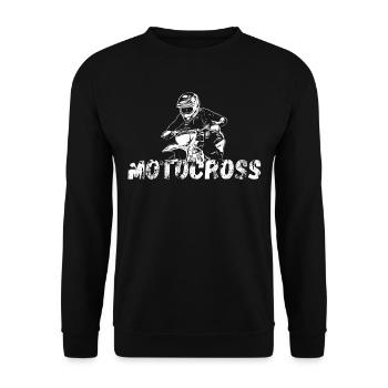 Motocross Design Enduro / Gift Idea / MX - Unisex Sweatshirt - black - Front - Alina (178cm) & Michal (187cm)