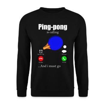 Ping-Pong - Unisex Sweatshirt - black - Front - Alina (178cm) & Michal (187cm)