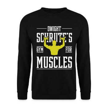 The Office Dwight's Gym for Muscles - Motivation - Unisex Sweatshirt - black - Front - Alina (178cm) & Michal (187cm)