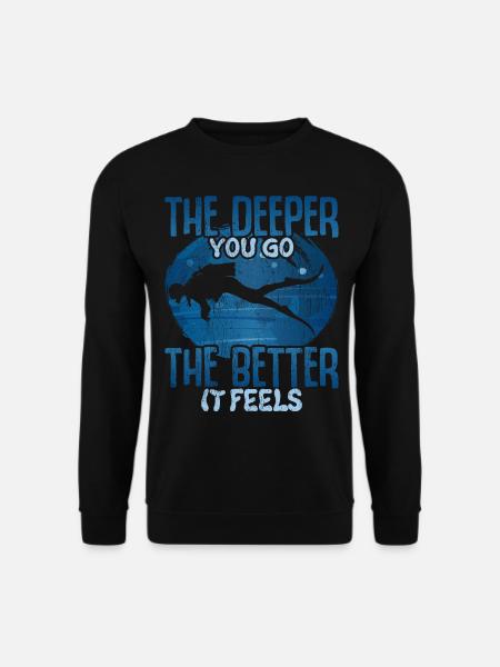 Deep Diving Taucher Scuba Diving Tauchen Geschenk - Unisex Pullover - Schwarz