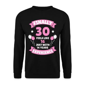 30e anniversaire cadeau de 30 ans - Sweat-shirt Unisexe - noir - Devant - Alina (178cm) & Michal (187cm)