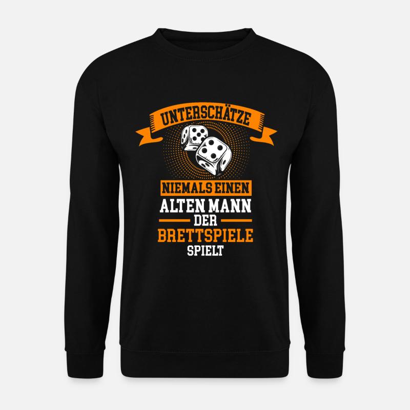 Brettspiele Opa Großvater - Unisex Pullover - Schwarz