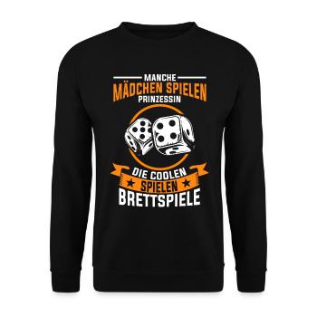 Brettspiele Mädchen - Unisex Pullover - Schwarz - Vorne - Alina (178cm) & Michal (187cm)