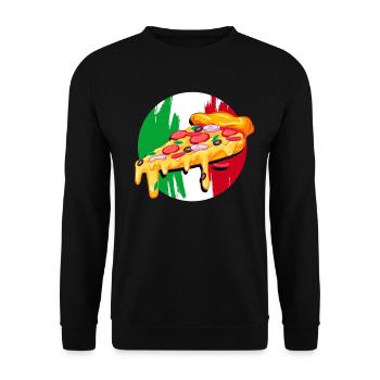 Italy - Unisex Sweatshirt - black - Front - Alina (178cm) & Michal (187cm)