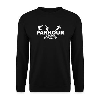 Parkour Crew Parkour Runner Parkour Runner - Unisex Sweatshirt - black - Front - Alina (178cm) & Michal (187cm)