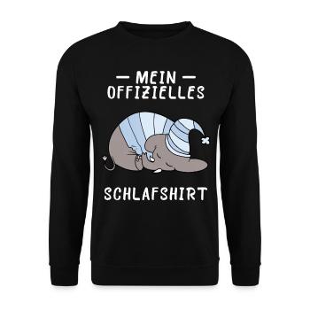 Elefant Schlafshirt Geschenk Geburtstag - Unisex Pullover - Schwarz - Vorne - Alina (178cm) & Michal (187cm)