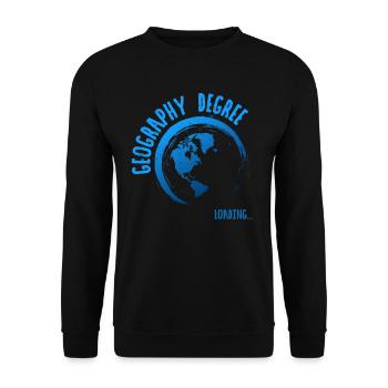 Geography Degree Loading Teacher Student - Unisex Sweatshirt - black - Front - Alina (178cm) & Michal (187cm)