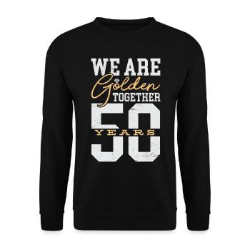 Nous sommes un couple d’or 50 Ensemble - Sweat-shirt Unisexe - noir - Devant - Alina (178cm) & Michal (187cm)