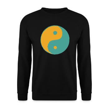 Tai Chi Chuan Yin Yang - Unisex Sweatshirt - black - Front - Alina (178cm) & Michal (187cm)