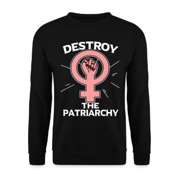 Féministe féministe cadeau feminist - Sweat-shirt Unisexe - noir - Devant - Alina (178cm) & Michal (187cm)