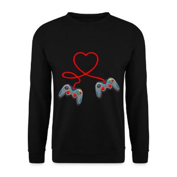 Jeu de jeu vidéo contrôleur de la vidéo cadeau de jeu de jeu - Sweat-shirt Unisexe - noir - Devant - Alina (178cm) & Michal (187cm)