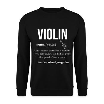Violon - Sweat-shirt Unisexe - noir - Devant - Alina (178cm) & Michal (187cm)