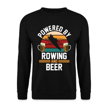 Rowing Beer Rowing Boat Gift - Unisex Sweatshirt - black - Front - Alina (178cm) & Michal (187cm)