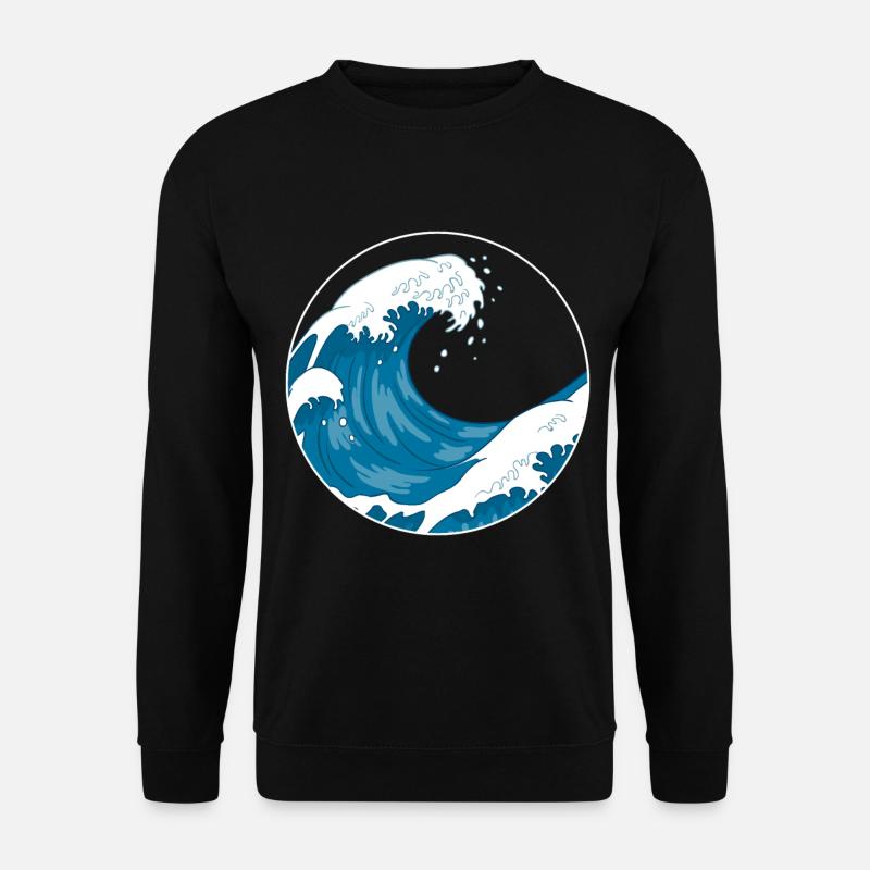 The Great Wave Before Kanagawa Hokusai Gift - Unisex Sweatshirt - black