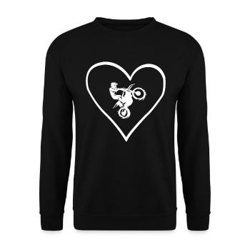 Motocross coeur Motocross Girls - Sweat-shirt Unisexe - noir - Devant - Alina (178cm) & Michal (187cm)