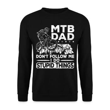 MTB and Mountain Bike Gifts - Unisex Sweatshirt - black - Front - Alina (178cm) & Michal (187cm)