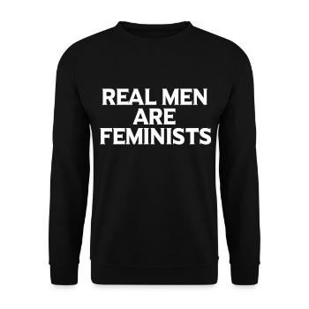 Féministe féministe cadeau feminist - Sweat-shirt Unisexe - noir - Devant - Alina (178cm) & Michal (187cm)