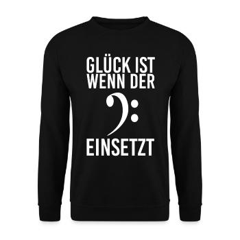 Bassist Geschenk Bass - Unisex Pullover - Schwarz - Vorne - Alina (178cm) & Michal (187cm)