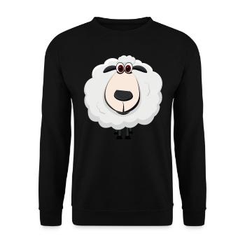 Sheep farmer shepherd sleeping sheep lamb pasture - Unisex Sweatshirt - black - Front - Alina (178cm) & Michal (187cm)
