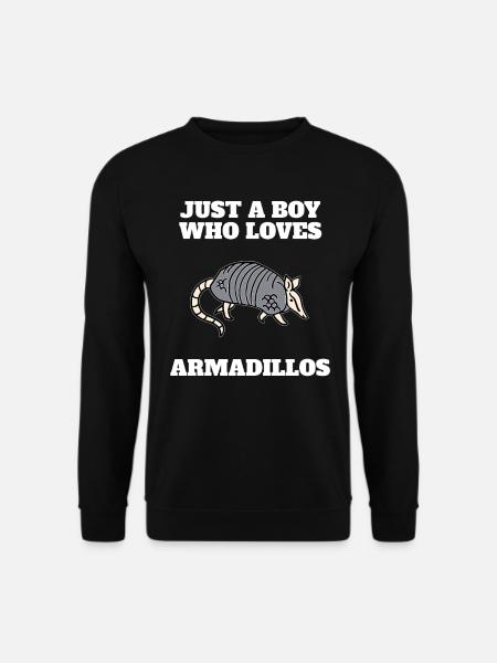 Nur Ein Junge, Der Gürteltiere Armadillos liebt - Unisex Pullover - Schwarz