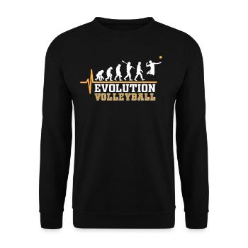 Volleyball Evolution - Unisex Pullover - Schwarz - Vorne - Alina (178cm) & Michal (187cm)