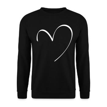 Coeur - Sweat-shirt Unisexe - noir - Devant - Alina (178cm) & Michal (187cm)