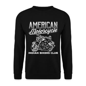 Motorcyclist Gifts - Unisex Sweatshirt - black - Front - Alina (178cm) & Michal (187cm)