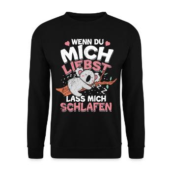 Koala - Unisex Sweatshirt - black - Front - Alina (178cm) & Michal (187cm)