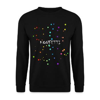 Konfetti Fasching Fasnet Narren Umzug Kostüme - Unisex Pullover - Schwarz - Vorne - Alina (178cm) & Michal (187cm)