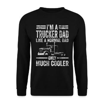 Camionneur papa camionneur papa cadeau de la fête des pères - Sweat-shirt Unisexe - noir - Devant - Alina (178cm) & Michal (187cm)