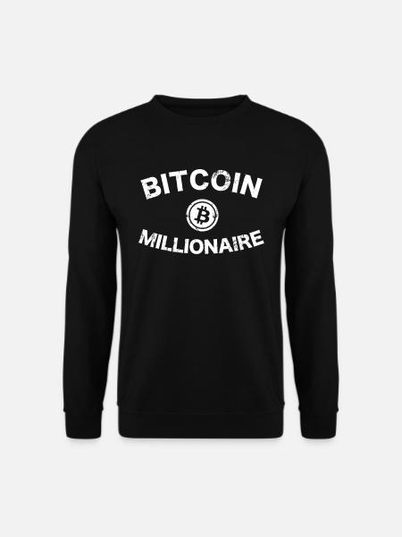 Bitcoin Millionaire - Bitcoin Button - Bitcoins - Unisex Pullover - Schwarz