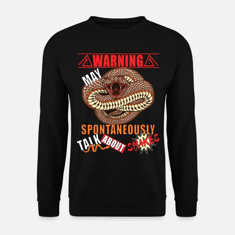 Schlange, Schlangenflüsterer, Schlangen, - Unisex Pullover - Schwarz