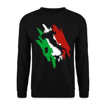 Italy - Unisex Sweatshirt - black - Front - Alina (178cm) & Michal (187cm)