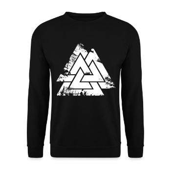Vikings Nordiques Rune Vikings Walhalla Vikings - Sweat-shirt Unisexe - noir - Devant - Alina (178cm) & Michal (187cm)