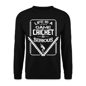 Cricket Sport CricketEr Sport Cricket - Unisex Sweatshirt - black - Front - Alina (178cm) & Michal (187cm)
