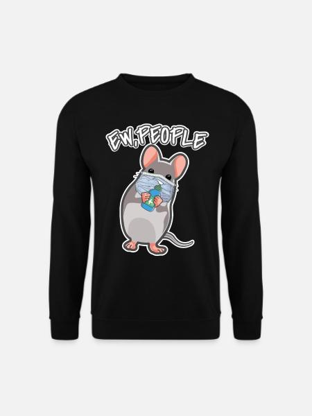 EW People Maus Lustiger Mäuse Spruch Rennmaus - Unisex Pullover - Schwarz