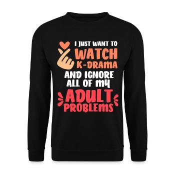 K-Drama Kdrama Kpop Koreanovela Korea - Unisex Sweatshirt - black - Front - Alina (178cm) & Michal (187cm)