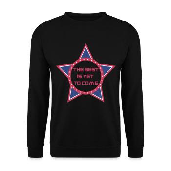 The best is yet - Unisex Sweatshirt - black - Front - Alina (178cm) & Michal (187cm)