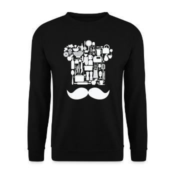 Chef Chef Chef Kitchen Cooking Food Hobby Chef - Unisex Sweatshirt - black - Front - Alina (178cm) & Michal (187cm)