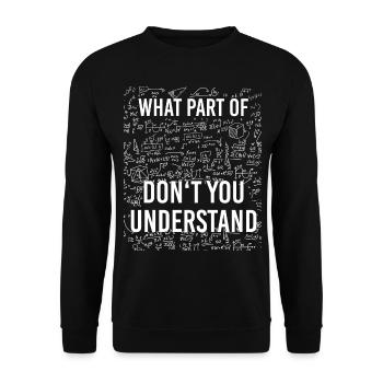 Funny Math Motif - Unisex Sweatshirt - black - Front - Alina (178cm) & Michal (187cm)