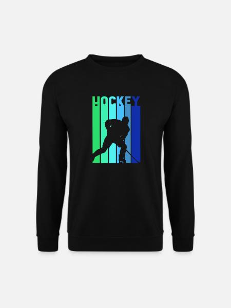 Hockey sur glace vintage multicolore joueur de hockey - Sweat-shirt Unisexe - noir