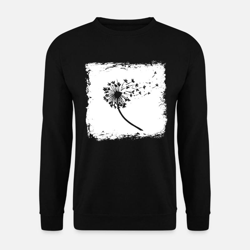 Eine Schöne Pusteblume Löwenzahn Wünsch Dir Was - Unisex Pullover - Schwarz