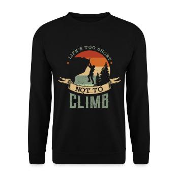 Climbing Gifts for a Climbing lover - Unisex Sweatshirt - black - Front - Alina (178cm) & Michal (187cm)