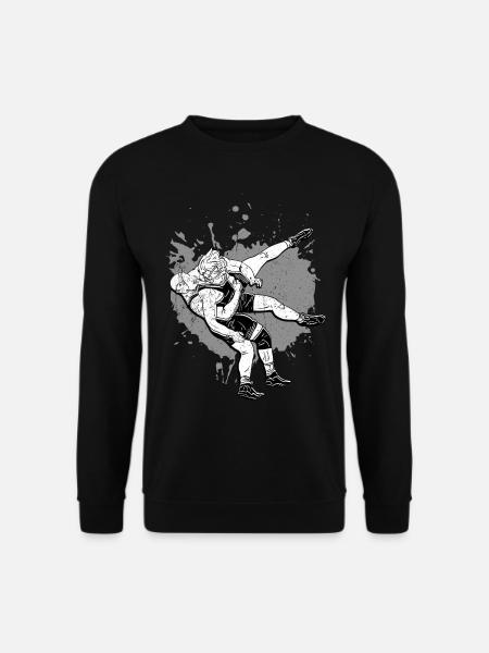 Wrestling tshirt grappling wrestling gift pinfall - Unisex Sweatshirt - black