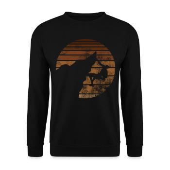 Funny saying for outdoor wanderer berg - Unisex Sweatshirt - black - Front - Alina (178cm) & Michal (187cm)