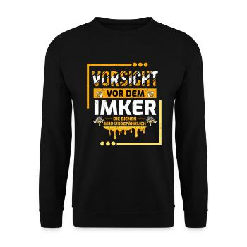 Beware of the beekeeper the bees aren't dangerous - Unisex Sweatshirt - black - Front - Alina (178cm) & Michal (187cm)