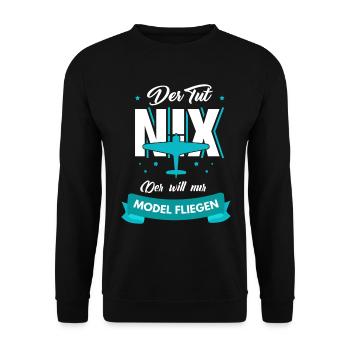 RC Model Design for a RC Model Maker - Unisex Sweatshirt - black - Front - Alina (178cm) & Michal (187cm)